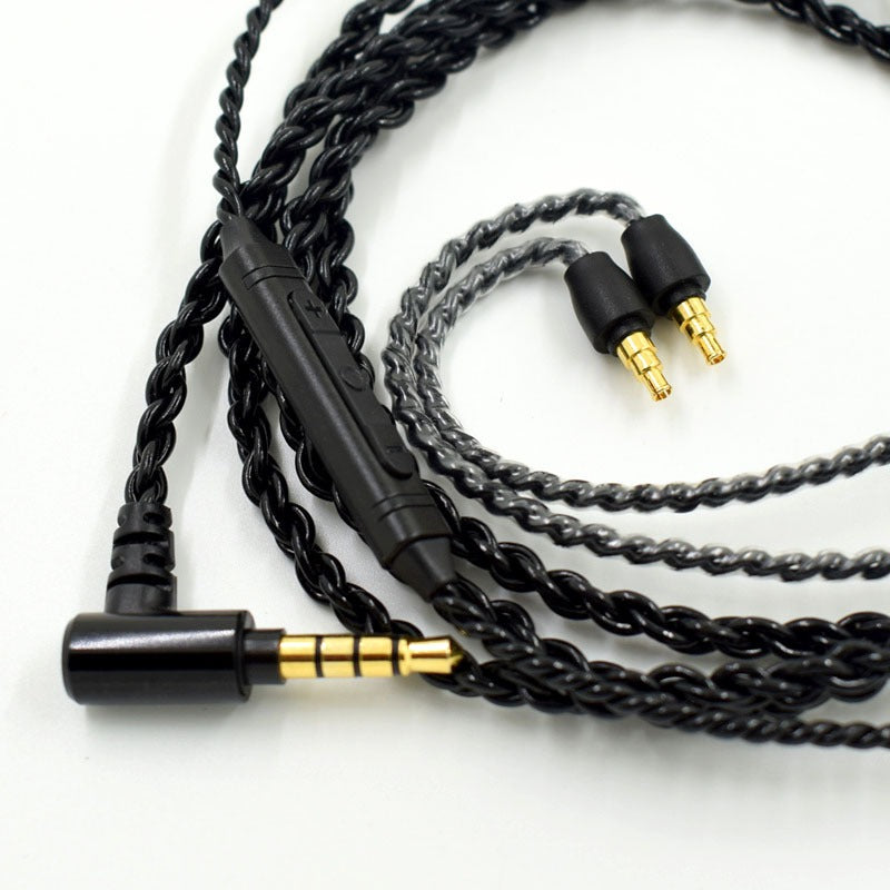 Replacement Silver Plated Audio Cable for Sennheiser IE40 PRO Headphones Mic
