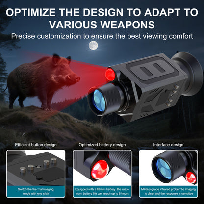 Wearable Night Vision Monocular Model 880 Aluminium Alloy 5X 800m Rechargeable