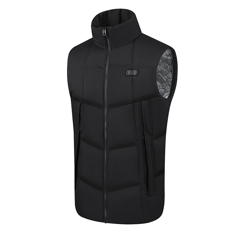 Men's Dual Control Electric Heated Vest with Intelligent Temperature Regulation