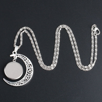 Zodiac Sign Moon Dangle Pendant Necklace 12 Constellation Astrology Jewellery