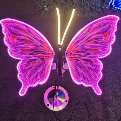 LED Butterfly Lights USB Rechargeable Dynamic Wing Motion Garden Outdoor Decor