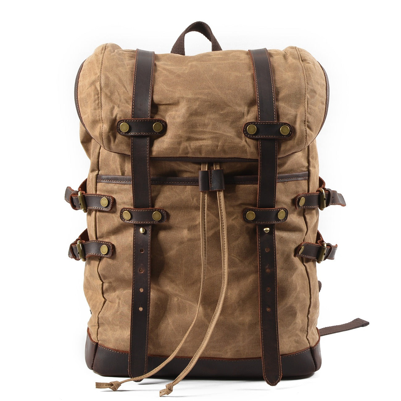 Waterproof Canvas Shoulder Backpack Outdoor Travel School Rucksack Lightweight