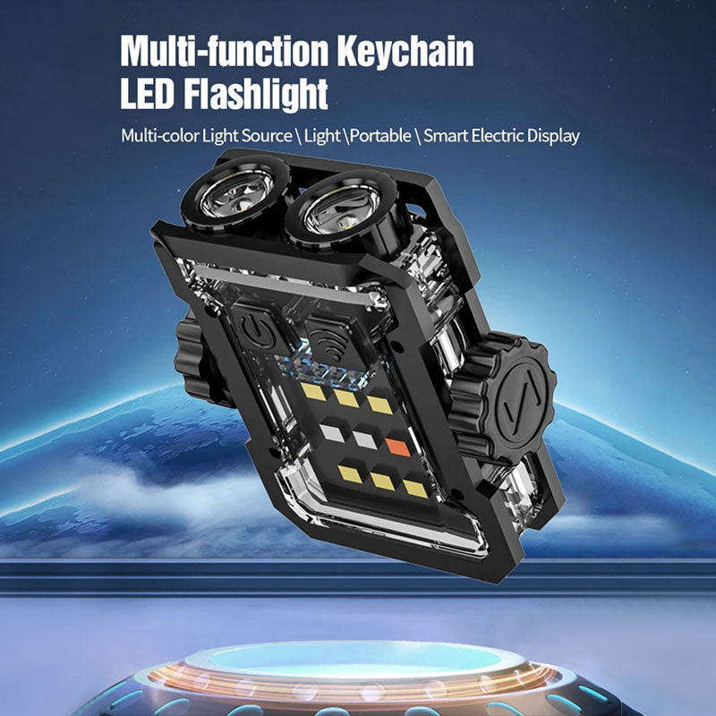 Rechargeable COB LED Keychain Flashlight Mini Lantern Multiple Brightness Levels