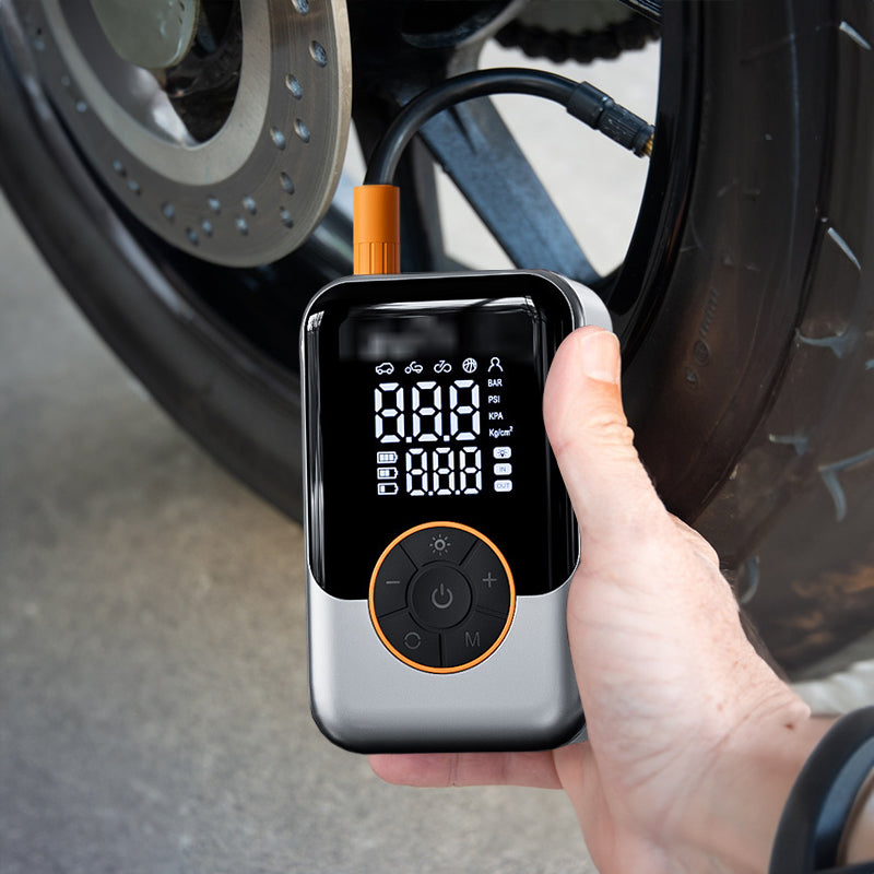 Digital Wireless Inflator for Tyres, Sports Balls, USB Rechargeable, Lightweight