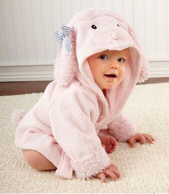 Adorable Hooded Animal Baby Bathrobe Ages 0-2 | Soft, Comfortable, Fun Designs