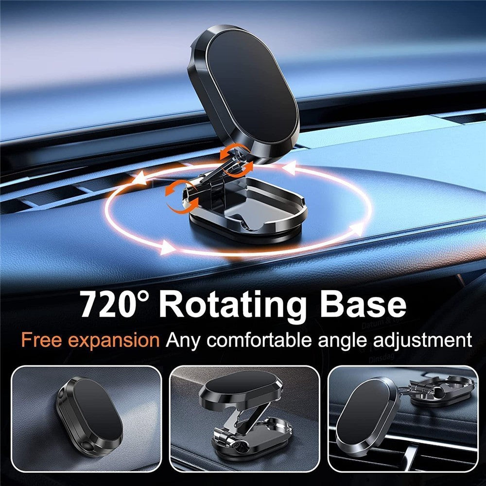 360 Degree Rotatable Magnetic Car Phone Holder Universal Zinc Alloy Dashboard