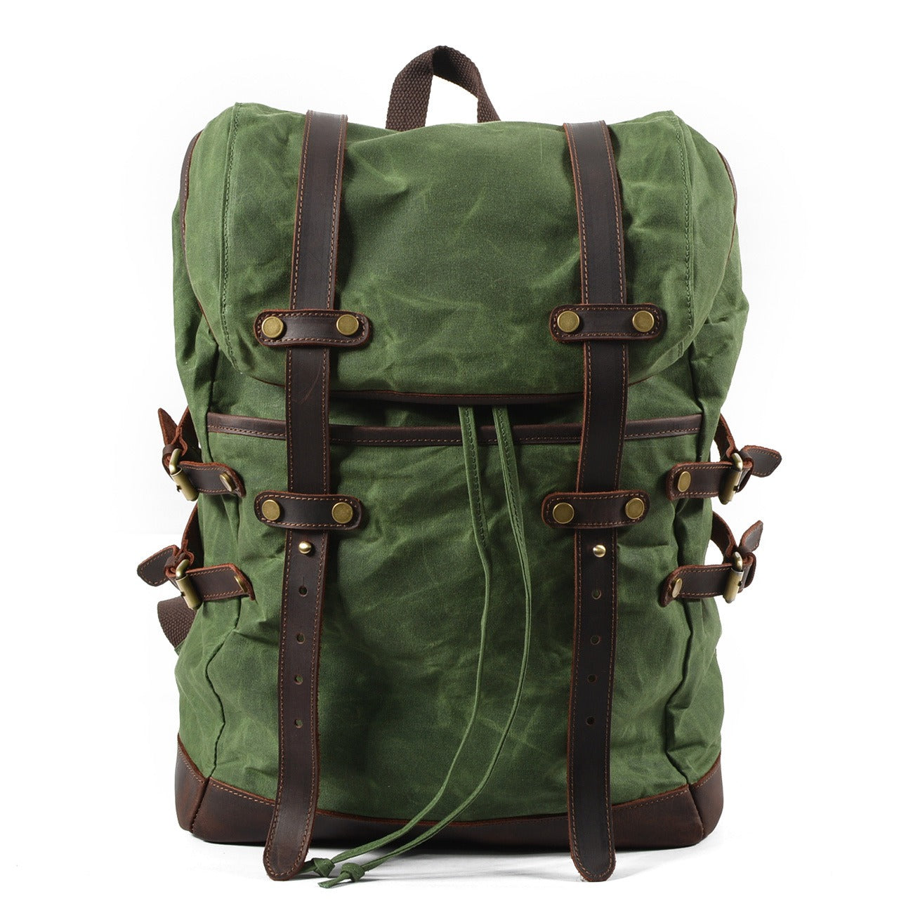 Waterproof Canvas Shoulder Backpack Outdoor Travel School Rucksack Lightweight