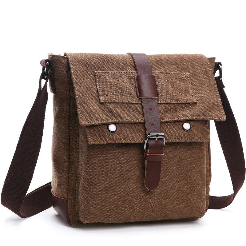 Men's Business Messenger Shoulder Bag Casual Office Travel Bag Brown Black