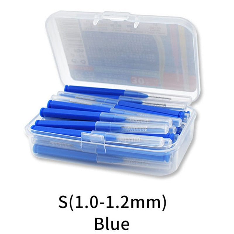 30pc I Shaped Interdental Brush Set Oral Teeth Care Floss Toothpick Cleaner Tool
