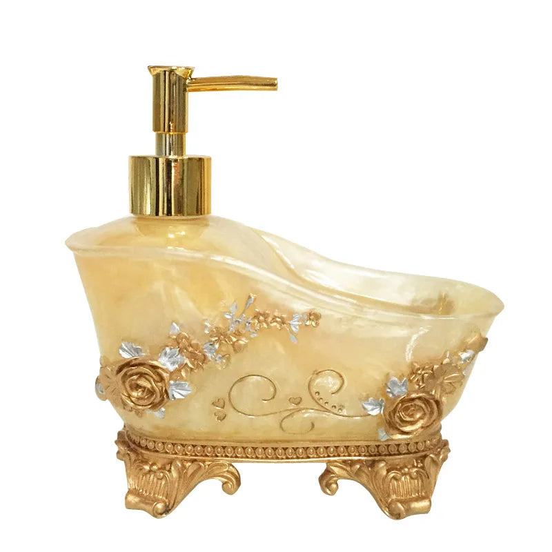 Liquid Soap Bottle Dish Resin Bathtub Shampoo Shower Gel Dispenser