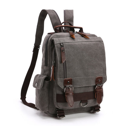 Men's Women's Canvas Backpack Travel Shoulder Bag Laptop Rucksack School Bags