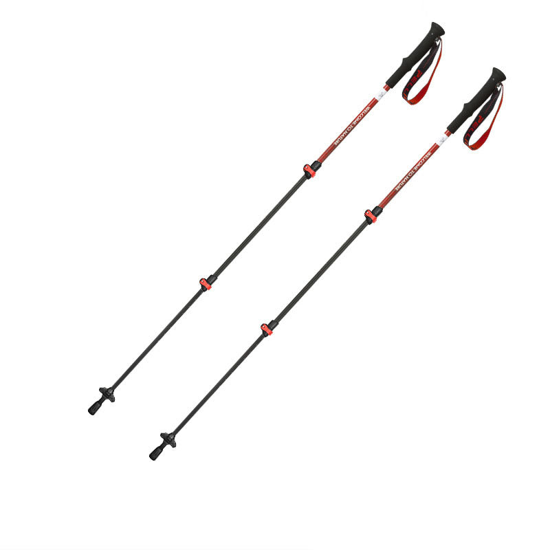 Adjustable Telescopic Carbon Fibre Trekking Pole Lightweight Hiking Accessory
