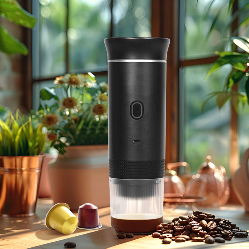 2025 Smart Portable Coffee Maker 3-in-1 Quick Heat Ground Capsule Compatibility