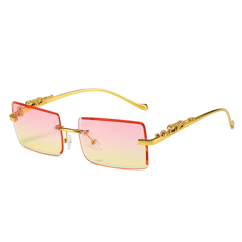 Rimless Square Sunglasses UV400 Polarized Scratch Resistant Lightweight Durable