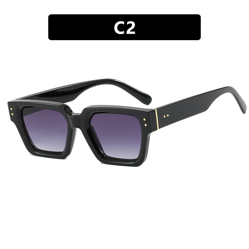 Retro Square Sunglasses UV400 Protection Lightweight Durable Polycarbonate Lens