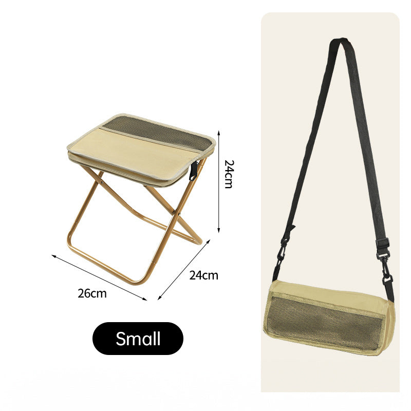 Portable Folding Stool Lightweight Carbon Steel Outdoor Indoor Seating Compact