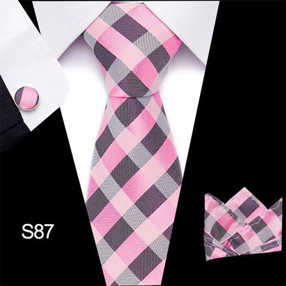 Men's 3pc Tie Set Suit Accessory 53 Options Elegant Designs Smart Business