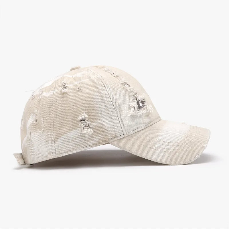 Vintage Casual Sports Distressed Cotton Baseball Cap Outdoor Sun Protection Hat