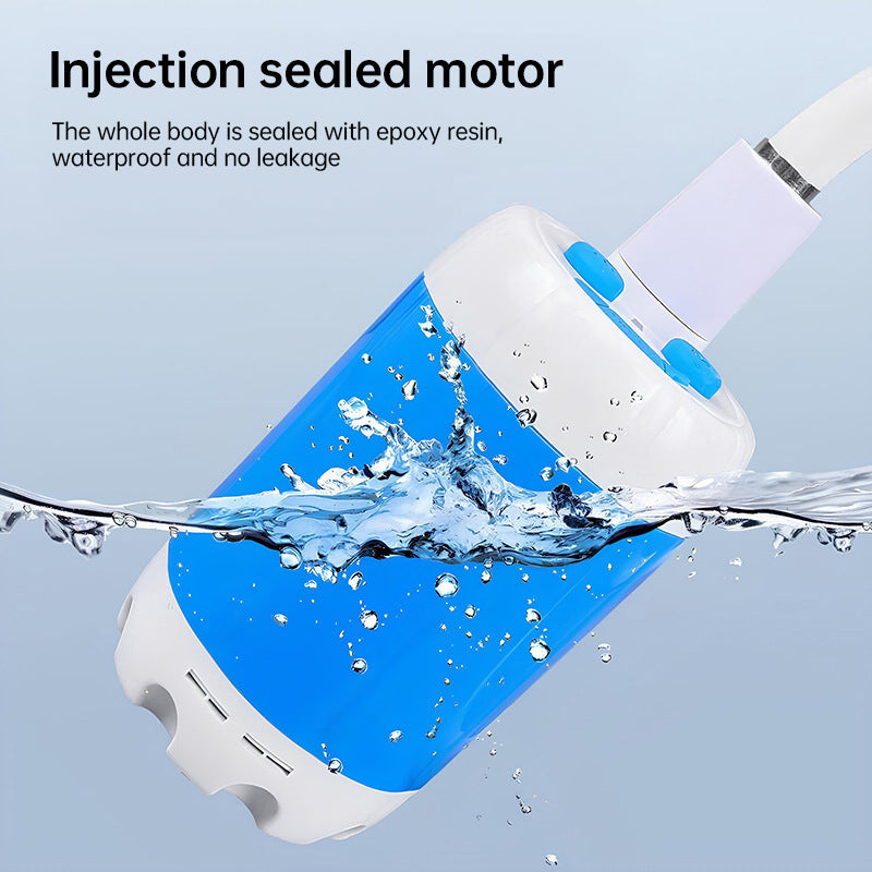 Electric Camping Shower Pump Portable Rechargeable Digital Display Waterproof
