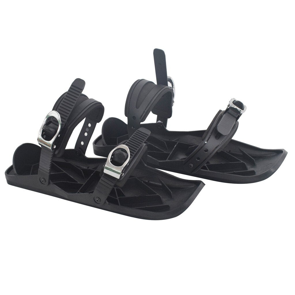 Adjustable Mini Ski Skates Portable Lightweight Snow Gear Ski Travel Essential