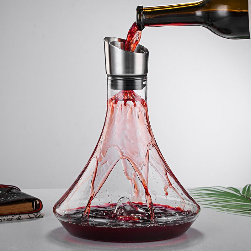 1000ml High Borosilicate Glass Wine Decanter with Seamless Integrated Aerator