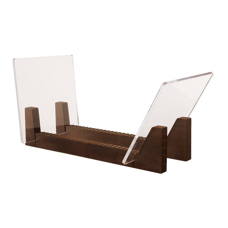 Record Storage Rack Stackable Wooden Slotted Ps Board Panels 34.3 17.8 19cm