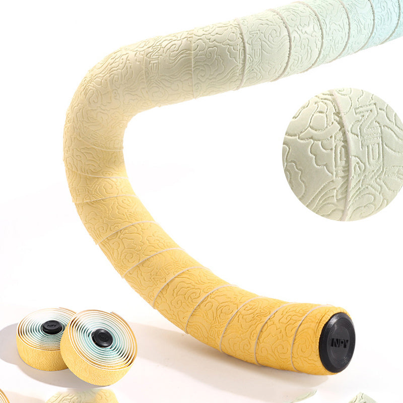 Gradient Double-Pinyin Road Bike Handlebar Tape for Shock Absorption, Breathable
