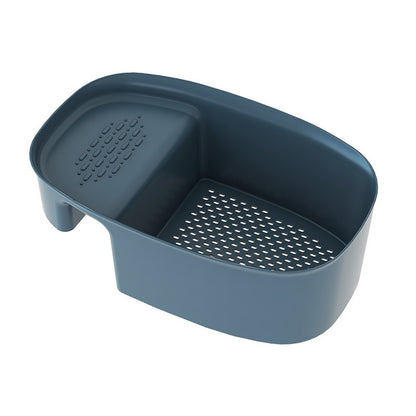 Kitchen Sink Saddle Drain Basket Vegetable Drain Rack Two Compartments 21cm