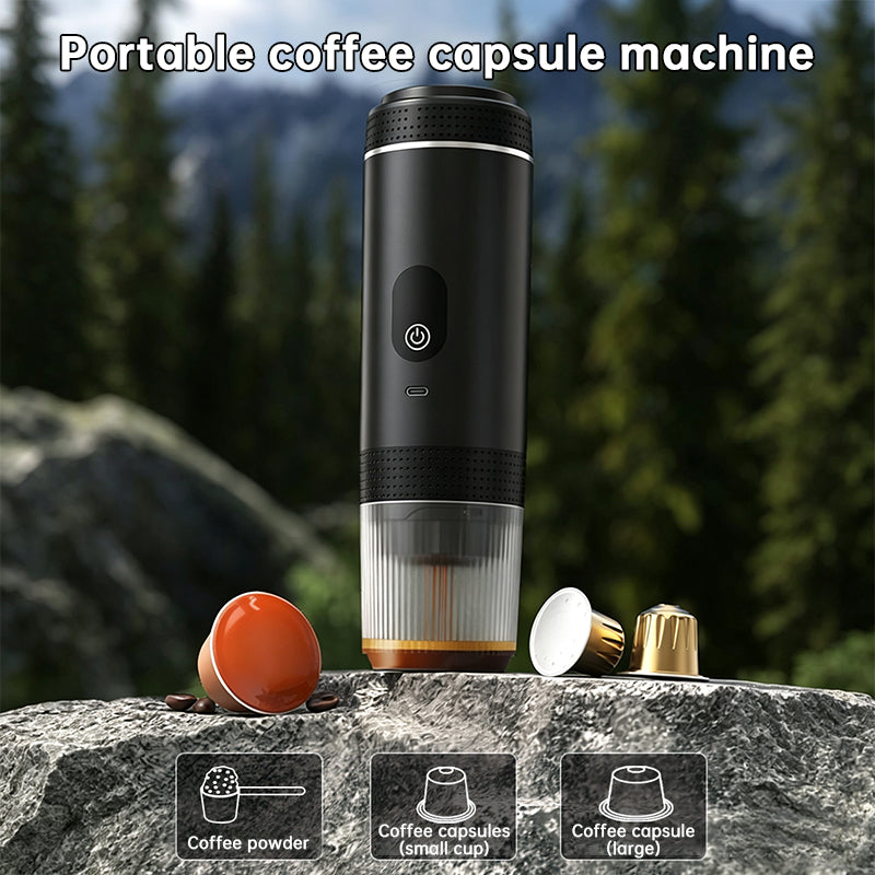 Portable Espresso Machine Digital Display 3in1 Capsule Ground Coffee Maker