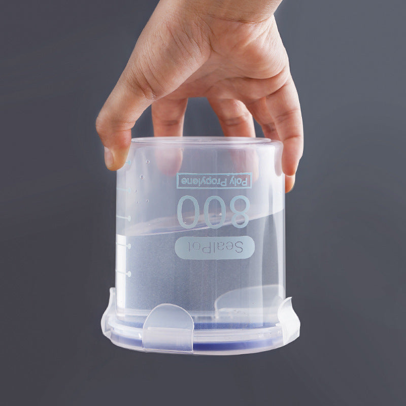 Airtight Polypropylene Food Storage Jars 600ml 800ml 1000ml 1500ml Snaplock Lids