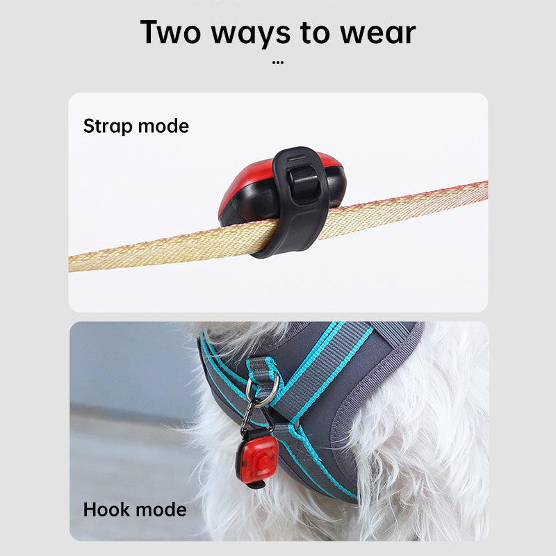 USB Rechargeable LED Pet Safety Light Three Operational Modes Glowing Collar