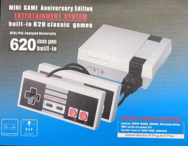 NES620 8-Bit Home Entertainment Video Gaming System Dual Player Game Controllers