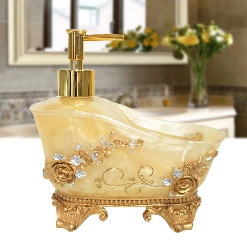 Liquid Soap Bottle Dish Resin Bathtub Shampoo Shower Gel Dispenser