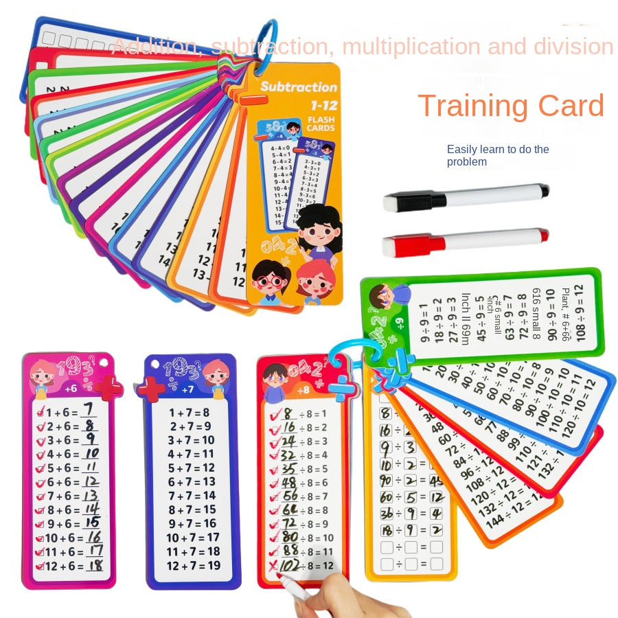 Early Education Arithmetic Learning Math Flash Cards Enhance Calculation Skills