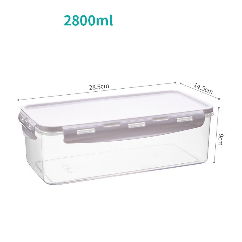 Rectangular Airtight Food Storage Boxes Stackable Microwave Safe White Blue Lids