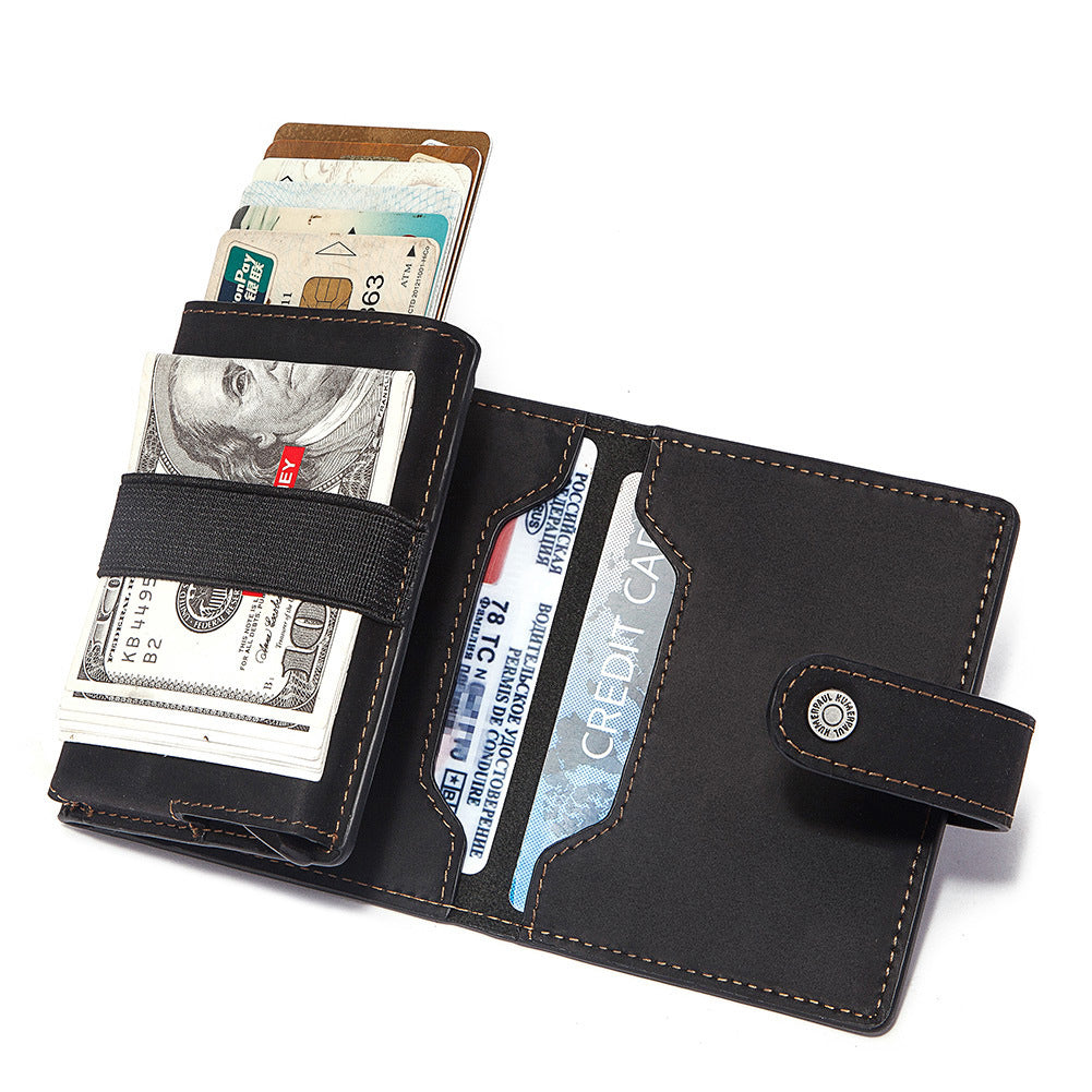 Genuine Leather Mens Wallet Coin Purse RFID Protection Multiple Card Slots Secure