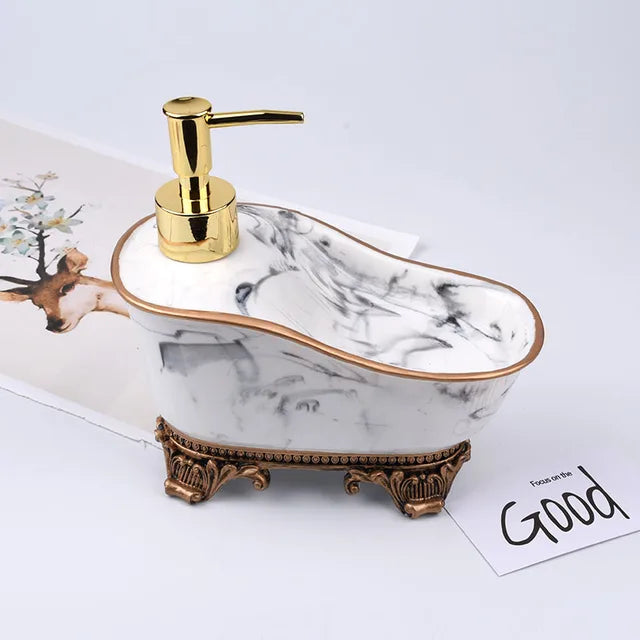 Liquid Soap Bottle Dish Resin Bathtub Shampoo Shower Gel Dispenser