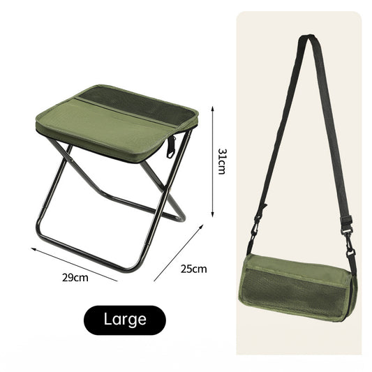 Portable Folding Stool Lightweight Carbon Steel Outdoor Indoor Seating Compact
