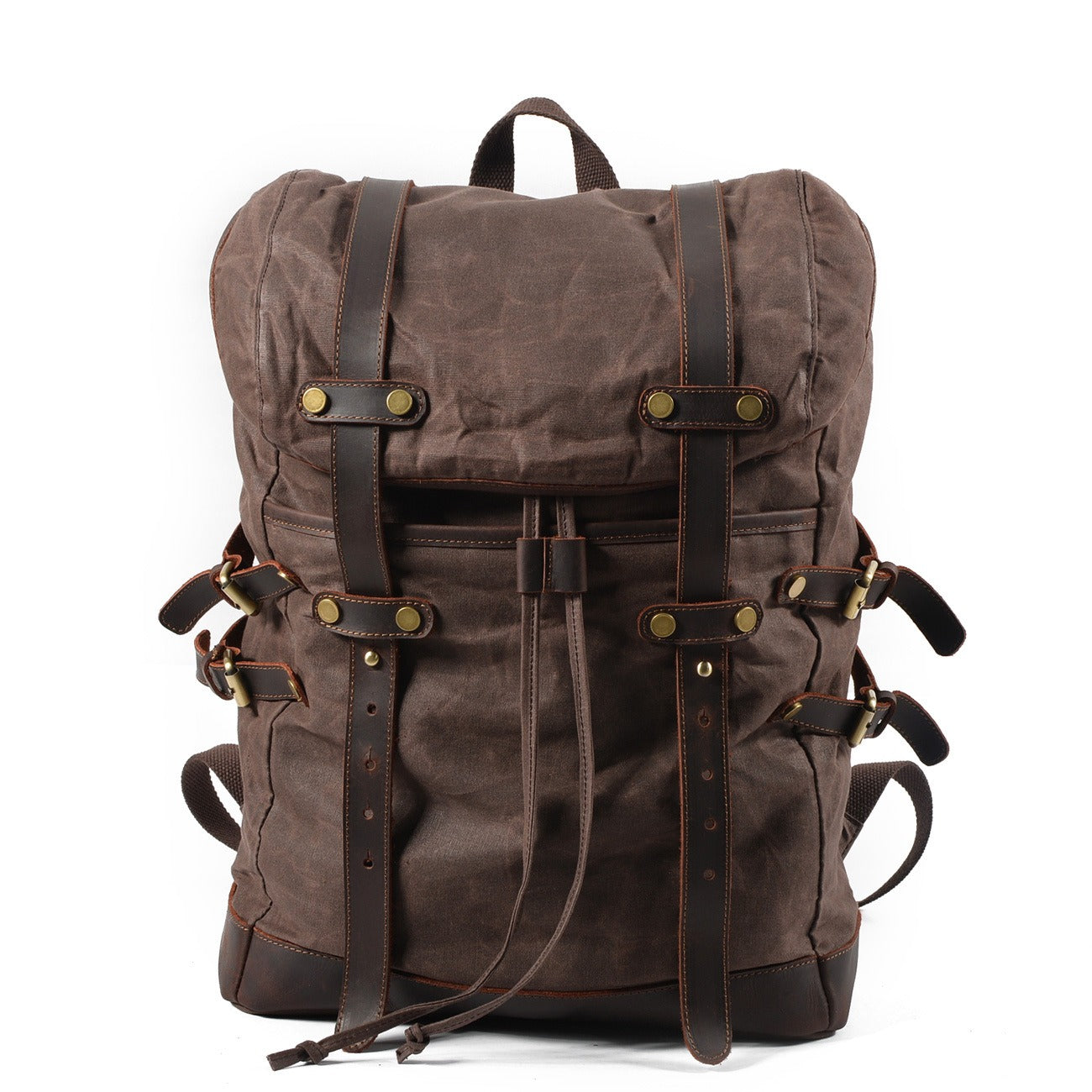 Waterproof Canvas Shoulder Backpack Outdoor Travel School Rucksack Lightweight