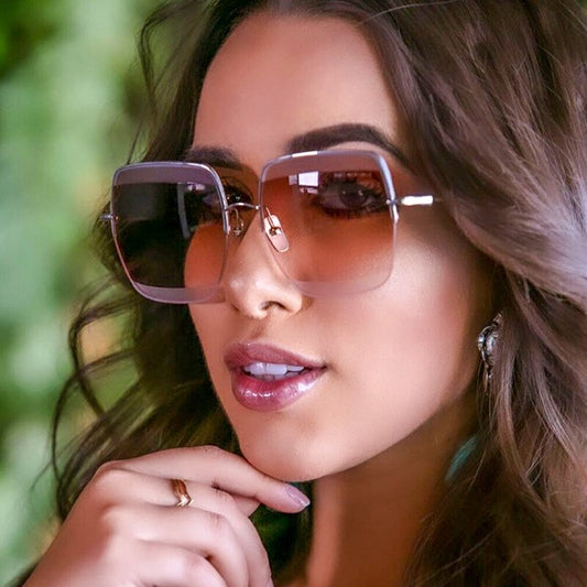 Women's Oversized Square Sunglasses UV400 Protection Acetate 54mm Lens Durable