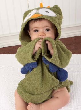 Adorable Hooded Animal Baby Bathrobe Ages 0-2 | Soft, Comfortable, Fun Designs