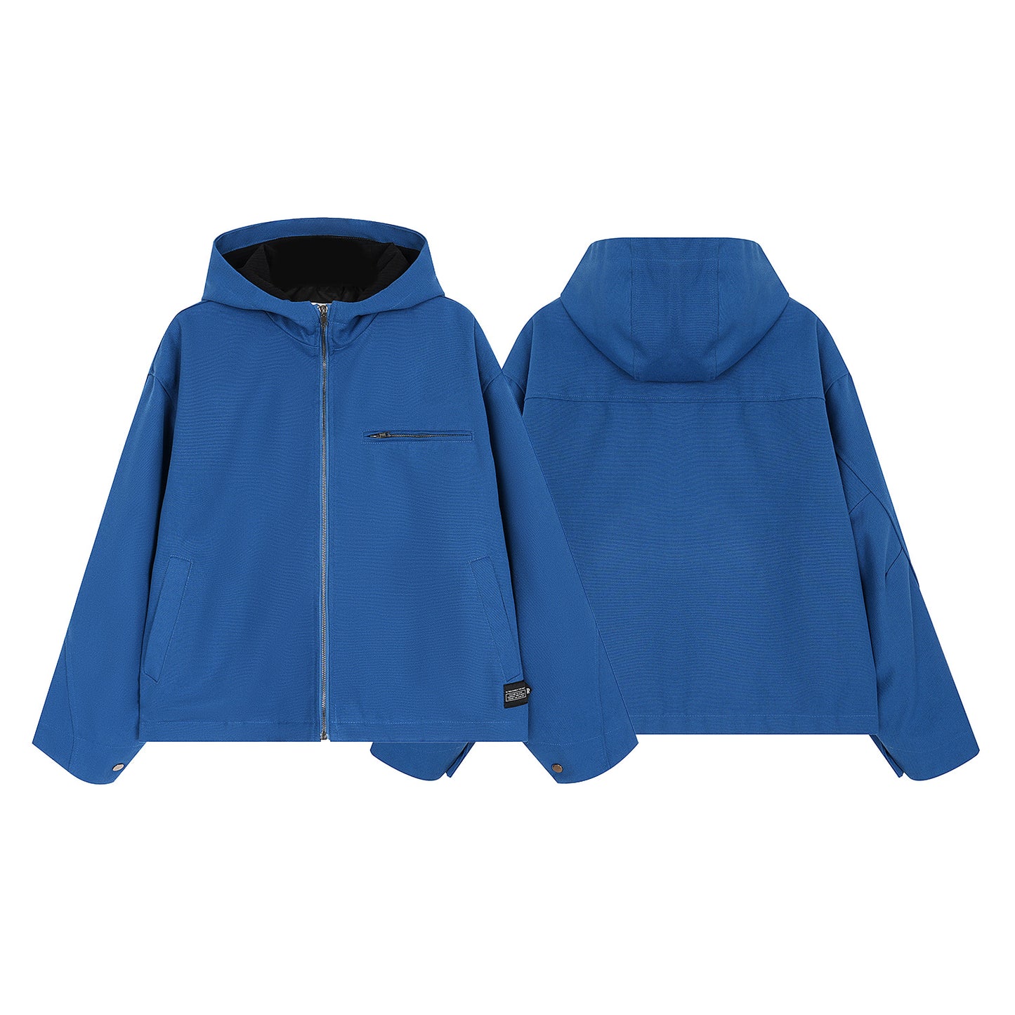 Unisex Retro Deconstructed Hooded Jacket for Casual Autumn Winter Outdoor Use