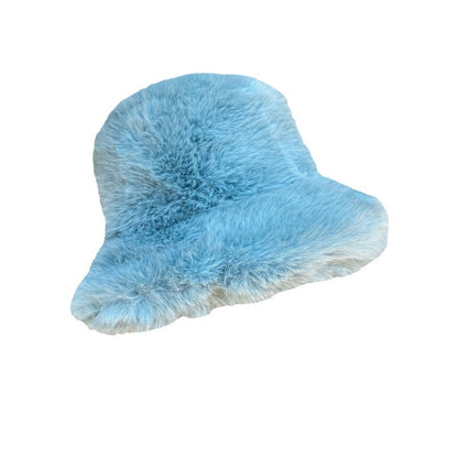 Women's Plush Winter Fisherman Bucket Hat Thick Warm Insulated Hats Caps