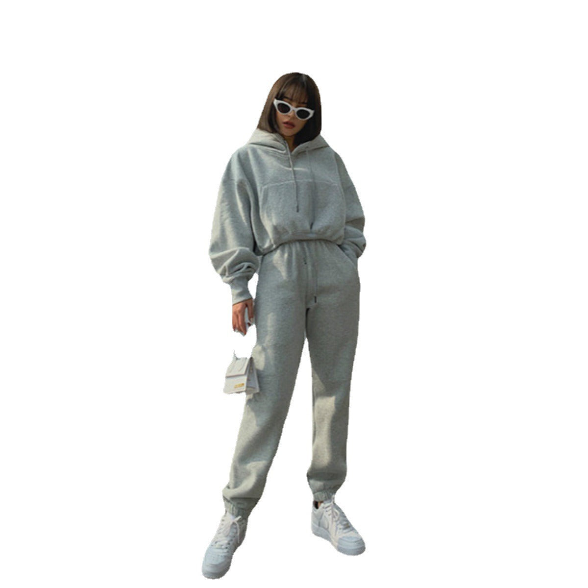 Women's Hooded Sweatshirt Pants Sportswear Set Loungewear Daily Essentials Warm