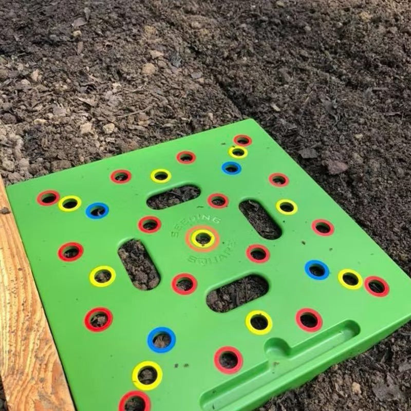 Square Seeding Template Planting Board Seed Spacing Tool Green Abs Plastic Kit