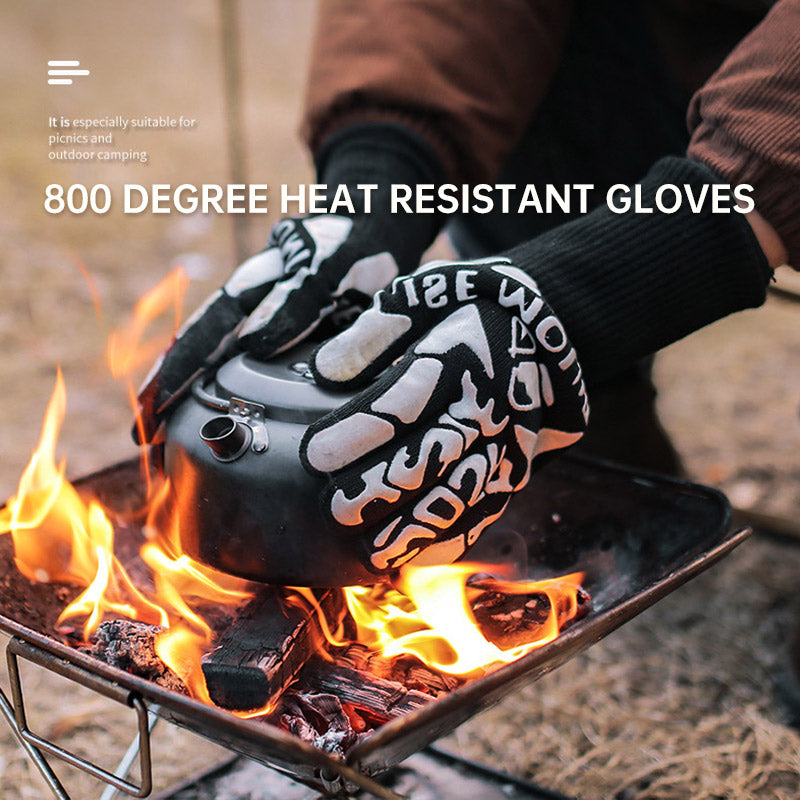 Silicone BBQ Gloves Offering Thermal Resistance Maximum 800 Degrees Protection