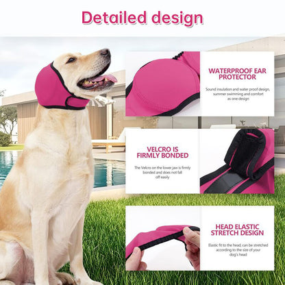 Waterproof Dog Ear Muffs for Noise Reduction, Swimming, Grooming, Anxiety Relief