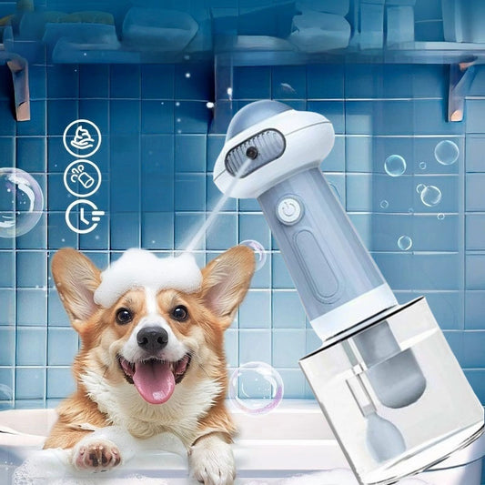 Automatic Pet Shower Foaming Machine Dog Cat Bubble Bath Cleanser Grooming Tool