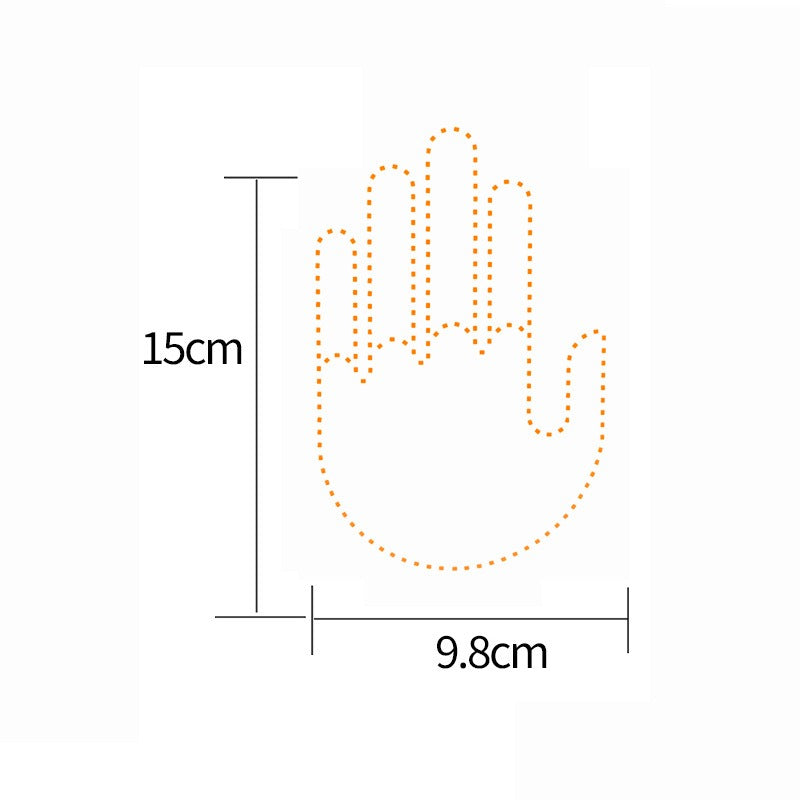 LED Gesture Car Sign Display Middle Finger Novelty Vehicle Interior Decor 12V