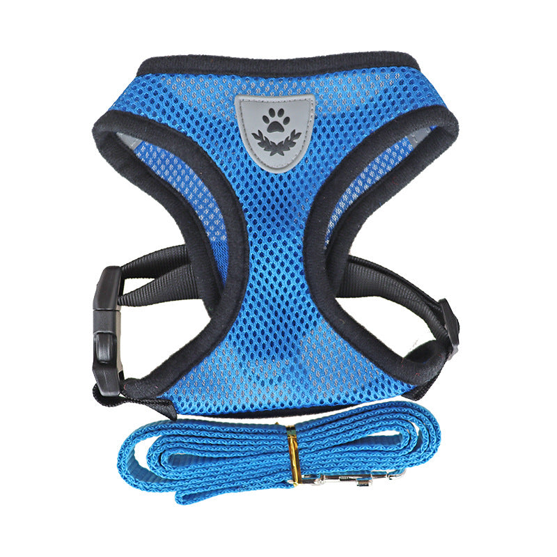 Basic Small Cat Dog Puppy Harness + Lead Set Mesh Vest Reflective Adjustable